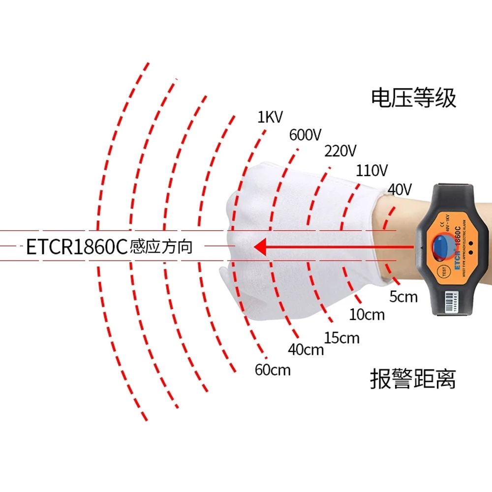 손목형 활선경보기 전기확인 고압용 저압 - 상세 이미지 4