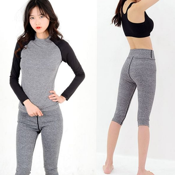 데 여성 레깅스 트레이닝 여성 7부 레깅스 쫄바지 스포츠 - 상품 이미지