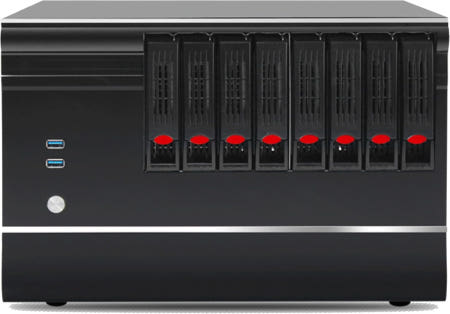 KCMconmey 8 + 베이 DIY NAS 케이스 1개 2.5/3.5 ′′ 트레이 8개 2.5 내부 1개. MB MATX/ITX. Flex PSU. 전면 USB 3.0 8cm