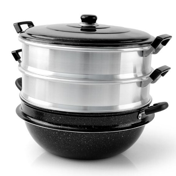 대용량 다용도 찜솥 스텐 스테인리스 찜기 삼발이 3단 냄비 깊은 - 상품 이미지