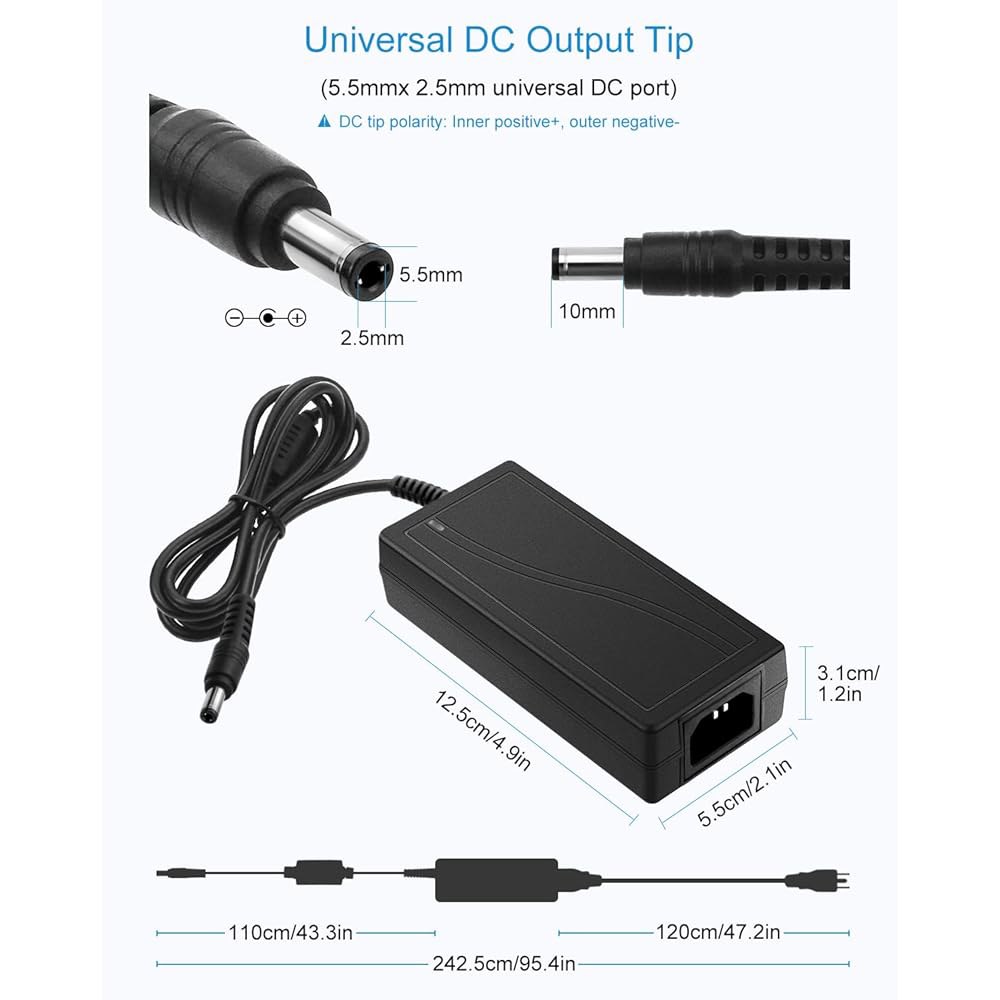 5V 8A 40W AC - WS2812B 변압기 스트립 플러그 라이트 WS2811 장치 입력 CCTV 시스템용 컨버터 픽셀 어댑터 100V~240V 공급 카메라 LED 보안 5.5 - 상세 이미지 3