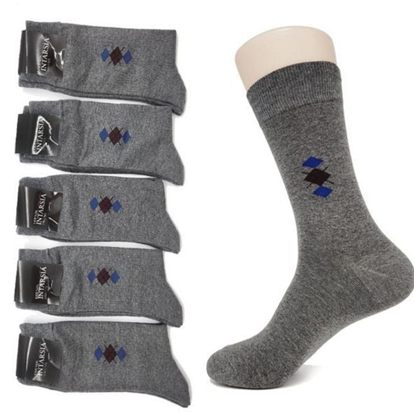 비즈니스 남성 정장 양말 캐주얼 남성 아가일 양말 신축성 사계절