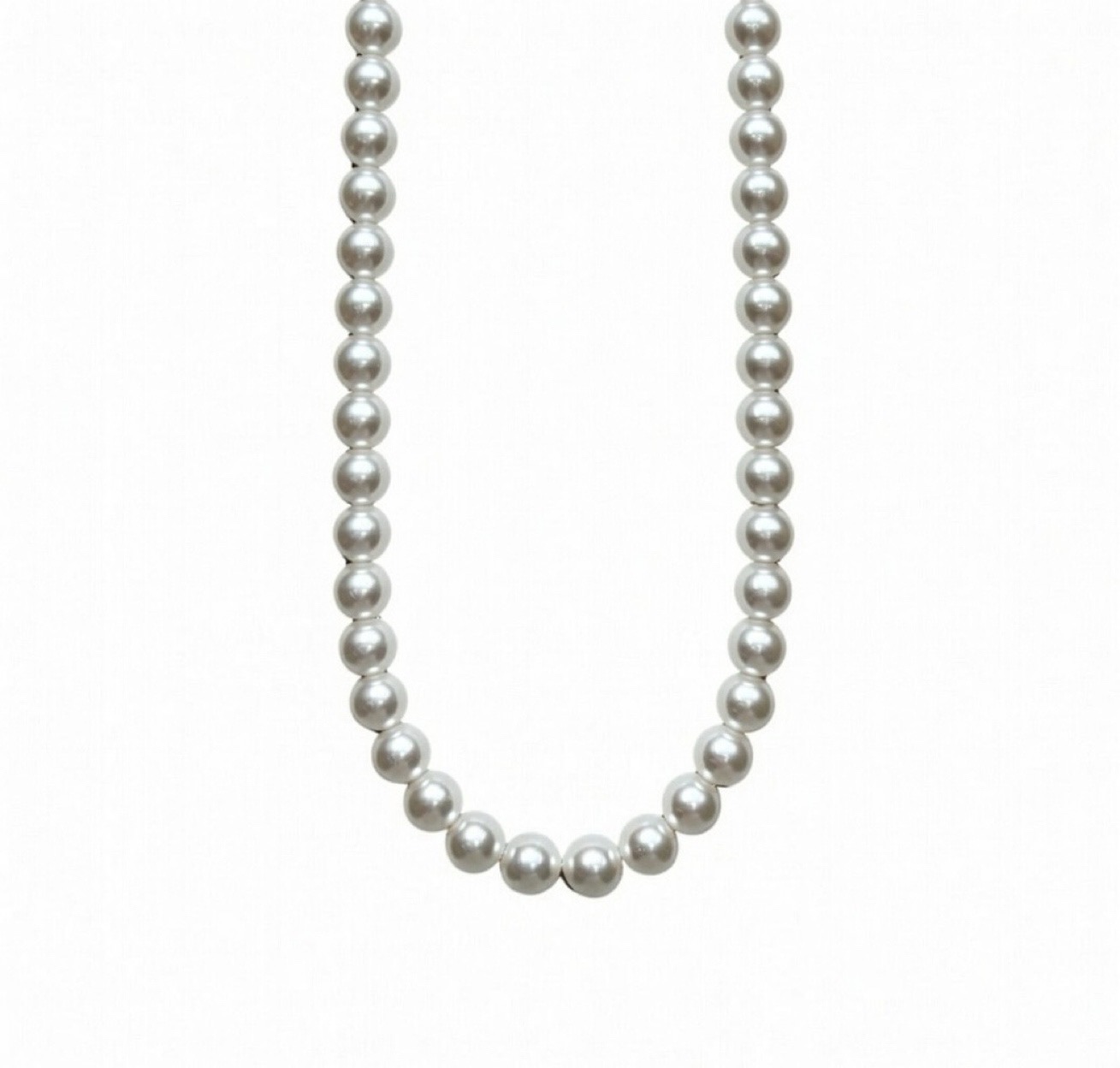 8.0mm,10mm 담수진주 목걸이(실버톤)AAA+ - 상세 이미지 3