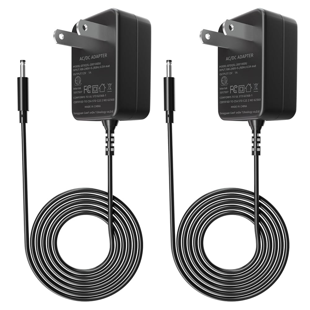 12V1A 보안 카메라 전원 공급 삼성 1A Wisenet Lorex 코드와 Night Owl 플러그인 100-240V AC Swann to 1000mA 호환 5.5x2.1mm - 상품 이미지
