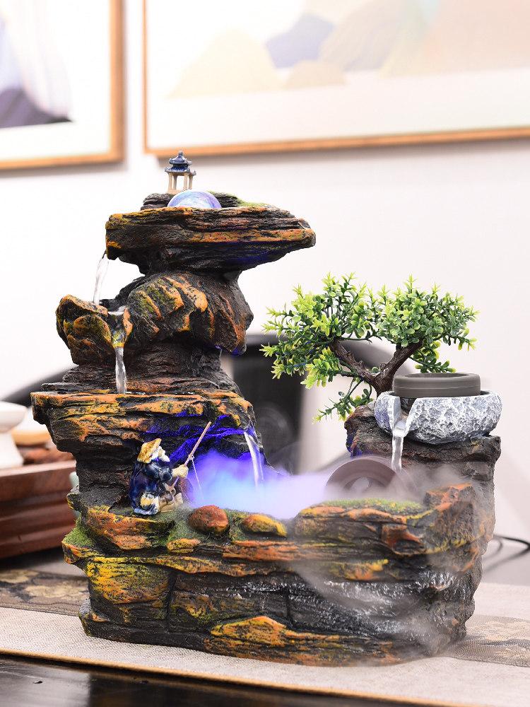 실내 분수대 사무실용 분수 집들이 실내분수 사무실분수 산명수수 중형 35 x 19x35 - 상품 이미지