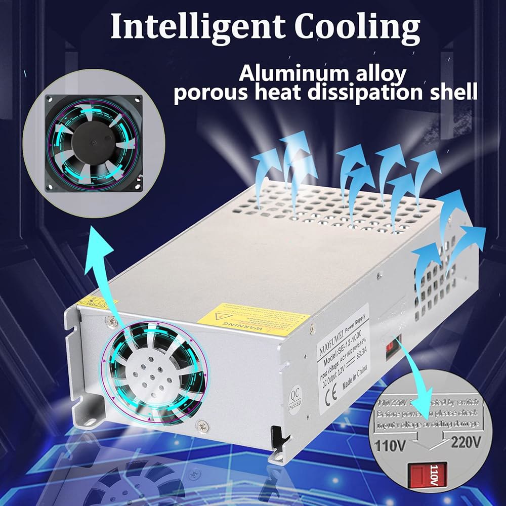 100A 1200W 전원 공급 어댑터 컨버터 DC 보안 12V 카메라 - 110V AC 펌프 스테레오 변압기 모터 프린터용 3D 자동차 CCTV - 상세 이미지 2