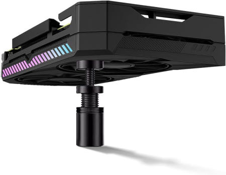 genbabo 조절식 GPU 지지대 브래킷 – 블랙 S (26–50mm) 실리콘 패드가 있는 자석식 그래픽 카드 홀더 ATX/ITX 케이스용 낙하 방지 스탠드 Small Black