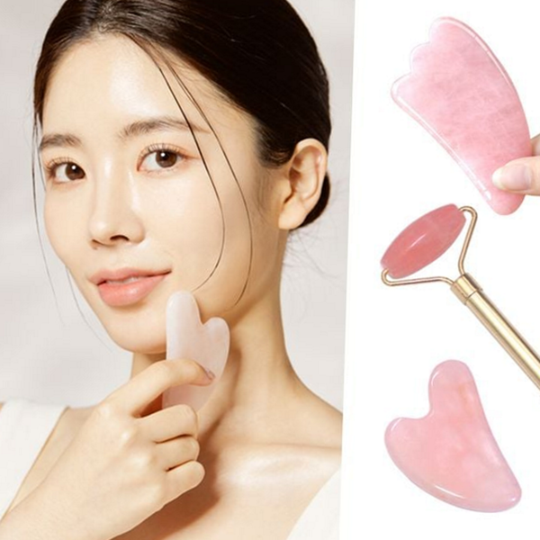 석 괄사 마사지 스톤 장미석 괄사 얼굴 바디 - 상품 이미지