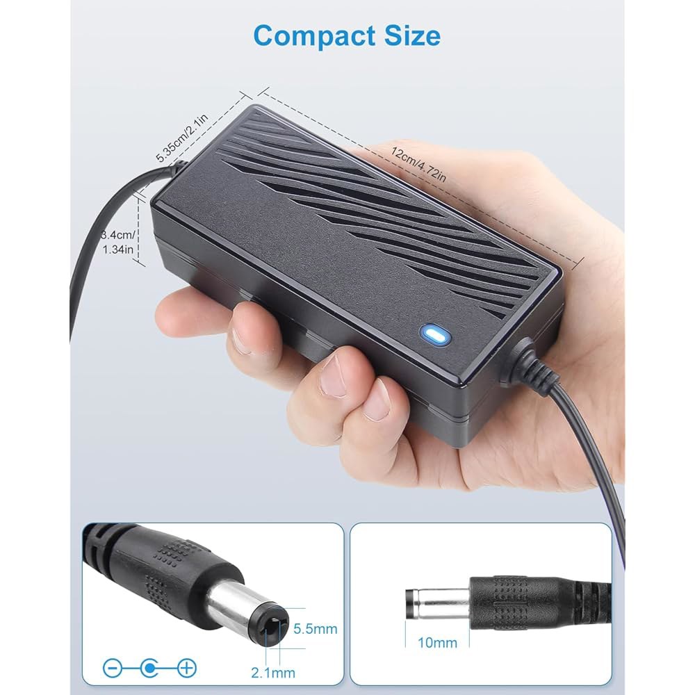 업그레이드 DC 12V 전원 공급 5A 5Amp (2팩) ~ 카메라 50-60hz 최대 PC 터미널 어댑터 4A AC/DC 조명 와이어 장치 60W CCTV LED 플러그 보안 - 상세 이미지 3