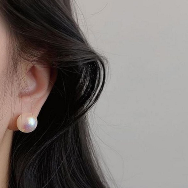 담수 진주 귀걸이 승무원 진주 이어링 혼주 한복 - 상품 이미지