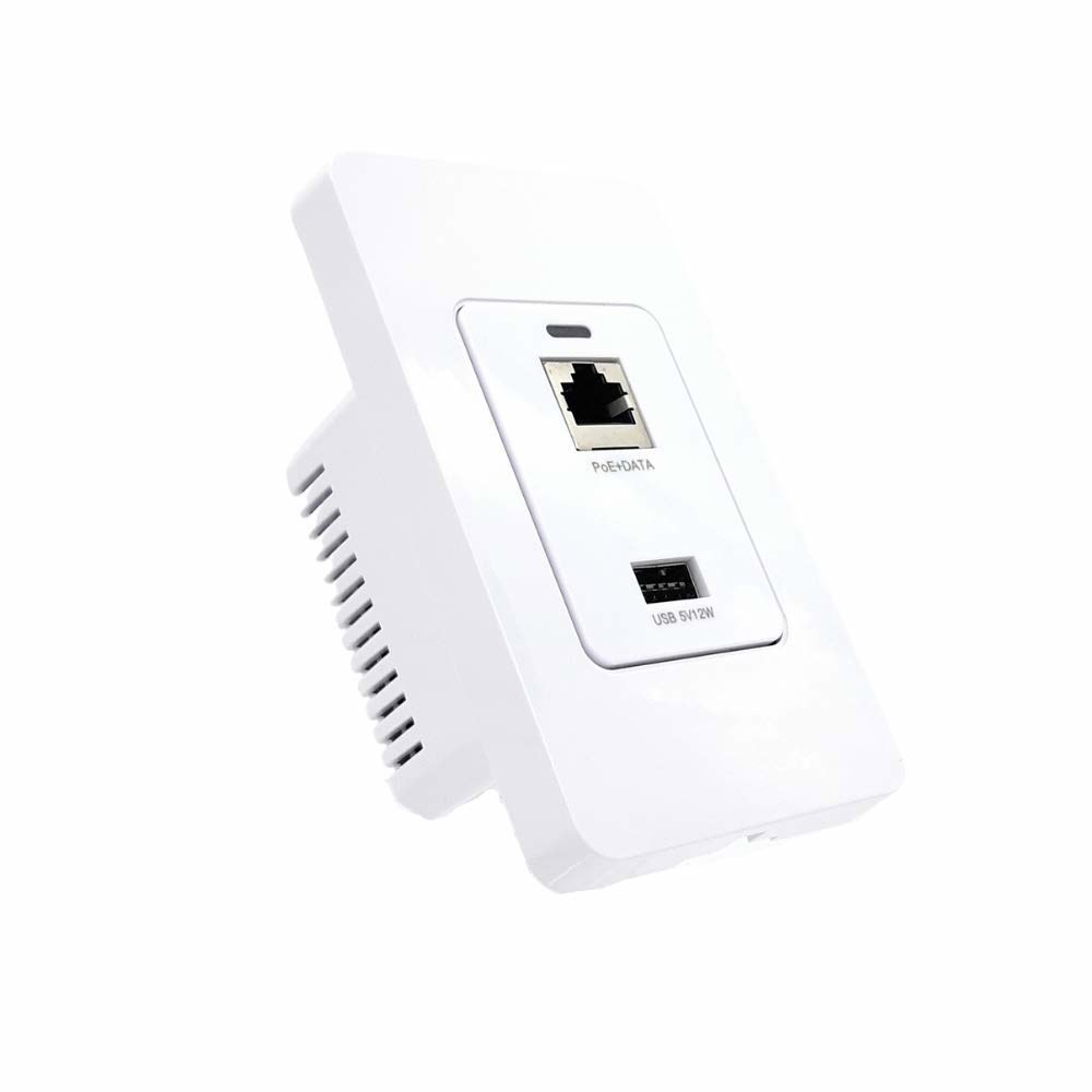 PoE Texas 기가비트 스플리터 벽면 RJ45 USB Wi-Fi 출력 인터넷 이더넷 전화 라우터, 충전 5V 네트워크용 및 카메라, 오버 전원 고속 포트 GAT-USB-IW - 상품 이미지