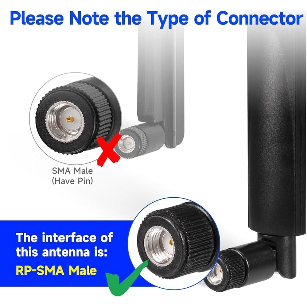 Superbat RP SMA 안테나 지향성 비디오 라우터 감시 모니터 무선 컴퓨터 Wi-Fi 데스크탑 카드 4팩 PCIe PC 보안 카메라 2-pack - 상세 이미지 2