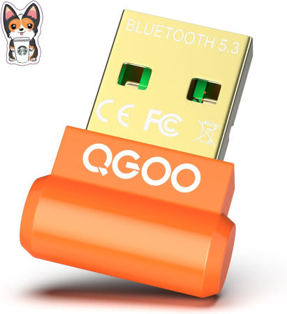 QGOO/SHEN ZHEN XIN HUA TIAN TECHNOLOGY CO.  LTD [해외]PC용 USB 블루투스 어댑터 - QGOO 동글 5.3 EDR 데스크톱 컴퓨터 노트북 Windows용 무선 수신기 8.1/10/11 (orange-018 ) orange01