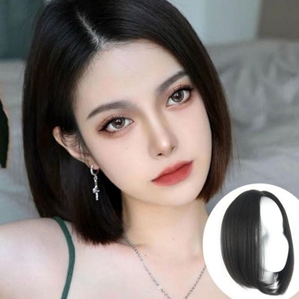 내추럴 여자 통가발 데 여성 통가발 정수리 앞머리 고열사 단발 - 상품 이미지