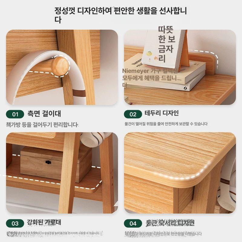 미니 책상 원목 데스크 빈티지 북카페 서랍 컴퓨터책상 원룸책상 - 상세 이미지 3