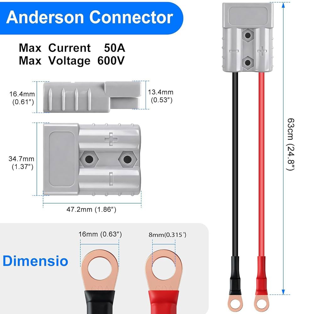 12V 10A 리튬 배터리 충전기 14.6V LiFePO4 AC-DC 스마트 충전기, 앤더슨 커넥터 LED 표시기 포함 자동차, 트럭, 보트, RV의 딥 사이클 충전식 특수 - 상세 이미지 2