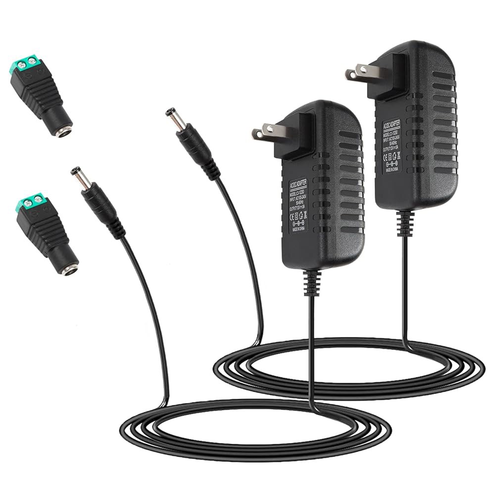 HZHFCB 12V 3A 36W 전원 DC 공급 커넥터 컨버터 100~240V 5.5mm 라이트 LED 어댑터 라우터(12V3A) 3Amp 스트립 2.5mm x 보안 카메라 장치 - 상품 이미지