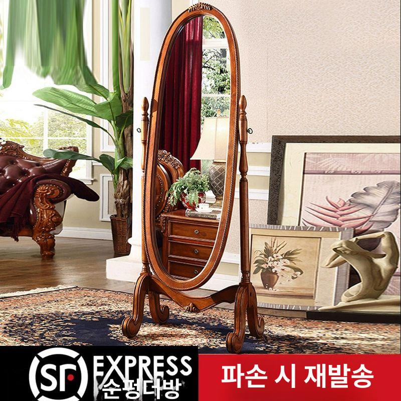 엔틱 전신거울 대형 의류매장 피팅룸 스탠딩 인테리어 A형 브라운 70x38x180cm - 상세 이미지 4