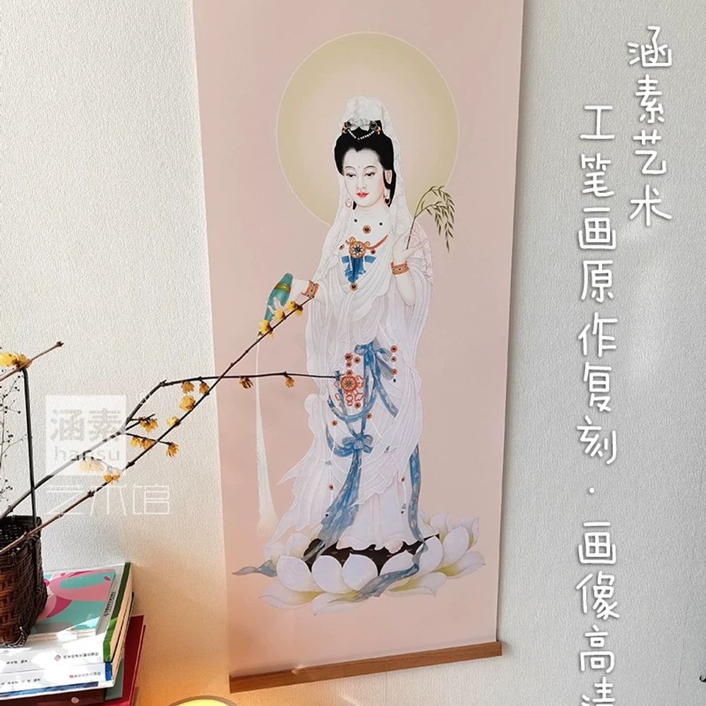 선녀 탱화 대형 큐빅 사찰 종교 선물 불교 그림 - 상세 이미지 3