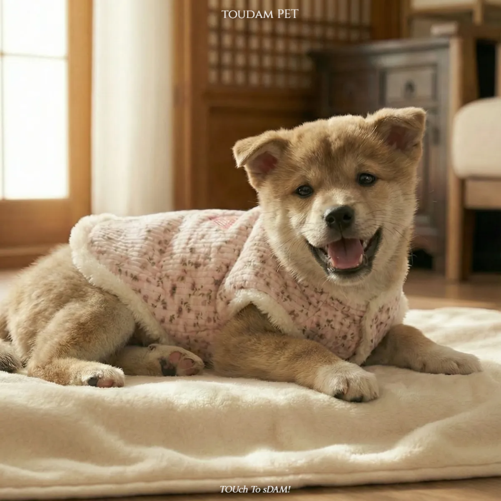 뚜담펫 강아지겨울한복 강아지 고양이 설빔 한복 - 상세 이미지 5
