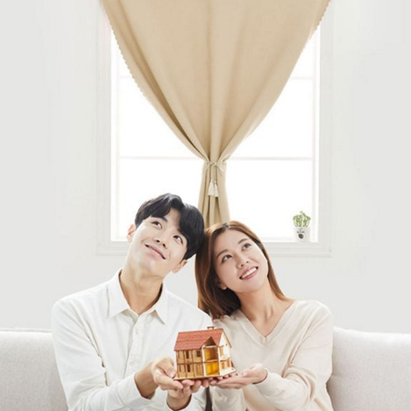 민무늬 암막 커튼 간편 셀프 커튼 침실 방열