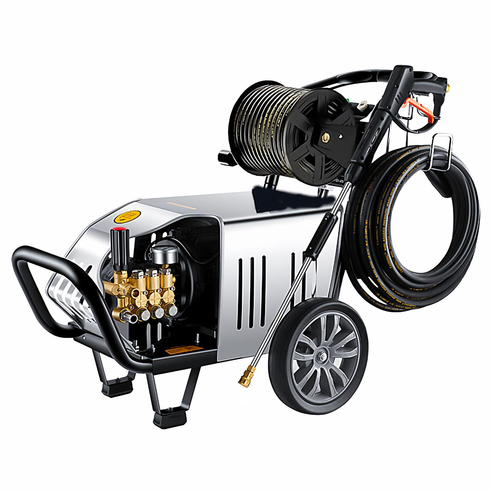 고압 세차기 분사기 워터건 유선 세차 키트 호스 가정용 릴 3.5kW 210압력 15m - 상품 이미지