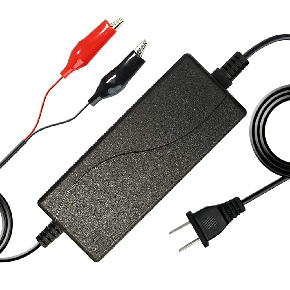 리튬 LiFePO4 딥 사이클 충전식 배터리용 ExpertPower 12V 2A 스마트 충전기 [UL 목록] 1 Amp - 상품 이미지