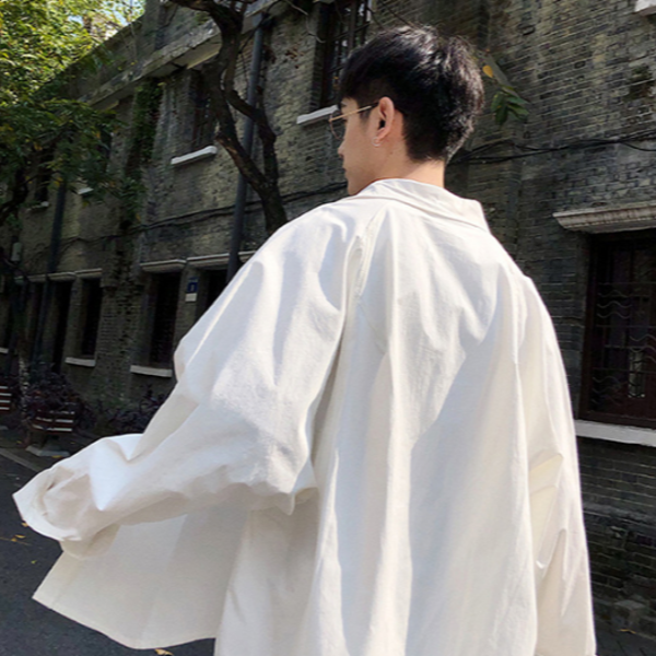 루즈핏 남자 긴 팔 남방 데일리 남자 오버핏 남방 간절기 - 상품 이미지