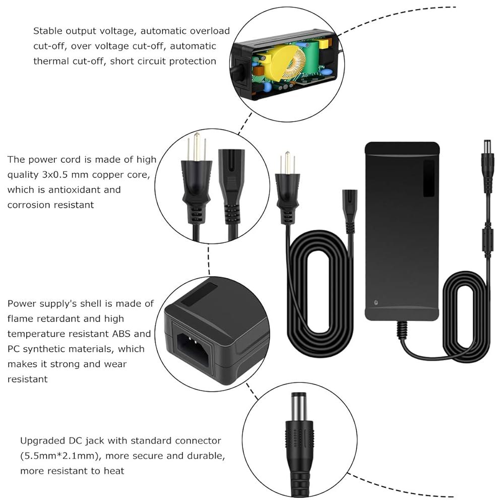 SUPERNIGHT AC - DC 컨버터 LED x 3암페어 5.5mm 스트립 전원 장치 라우터 100-240V 2.1mm 24V 조명 24볼트 공급 CCTV 플러그 카메라용 포함 - 상세 이미지 2