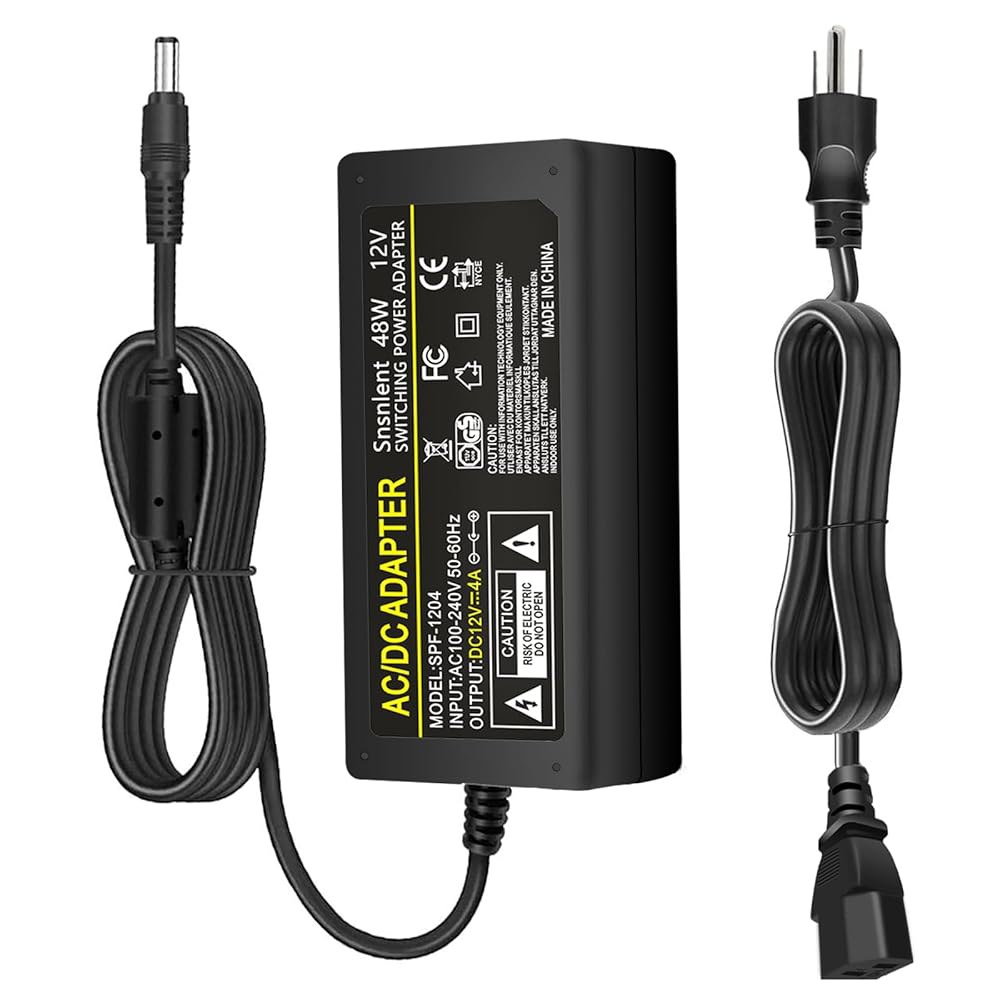Snsnlent DC 12V 4A 48W Light, System Monitor, Supply AC CCTV with Power Adapter for Strip LCD LED Se - 상품 이미지