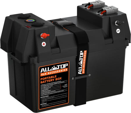 [해외]올탑 스마트 배터리 박스 50AMP 커넥터가 장착된 12V 해상 케이스 트롤링 모터용 멀티 포트 및 회로 차단기 RV 태양광 패널 미포함