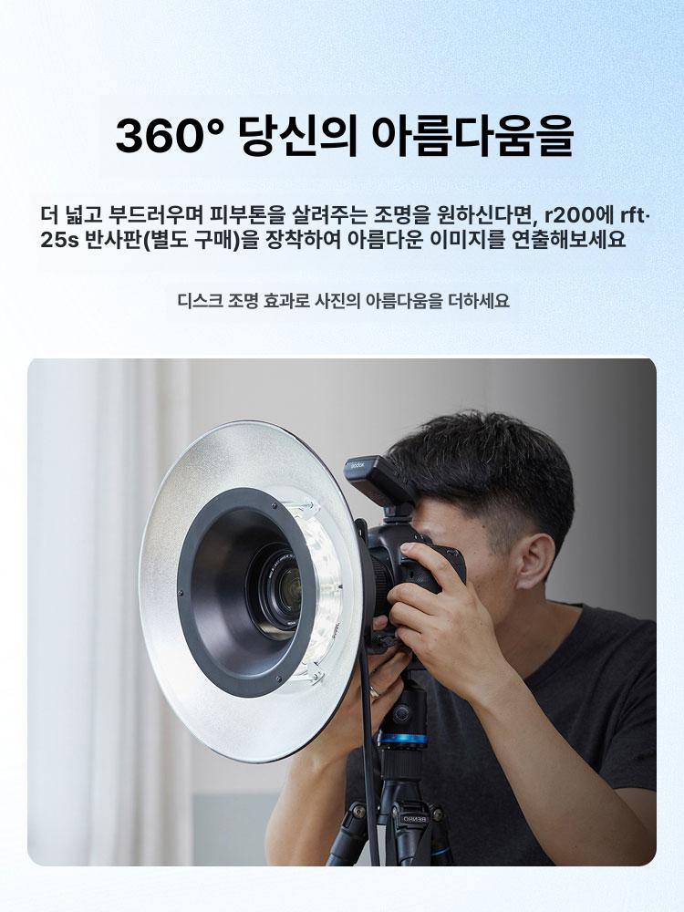 헤드 확장 사진용 벌집 나선형 링플래시 매크로 링라이트 R200 링 라이트 공식 표준 - 상세 이미지 3