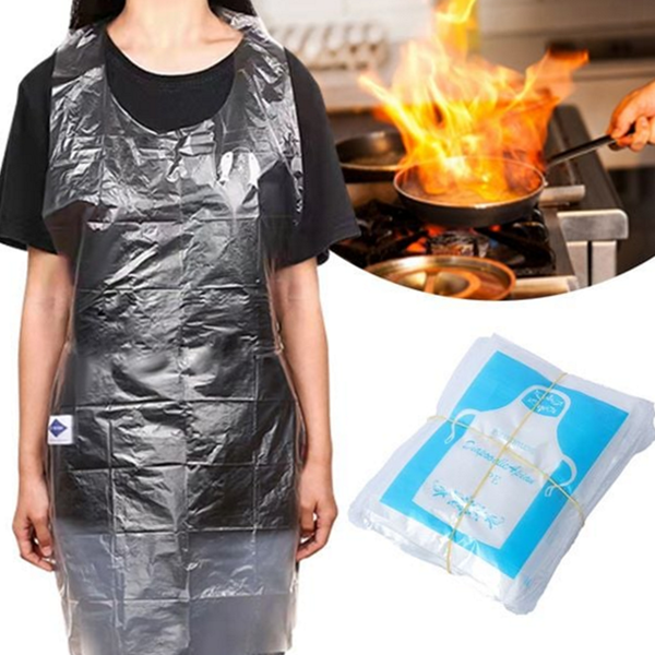 업소용 일회용 앞치마 남녀공용 투명 앞치마 주방 방수 대형 성인