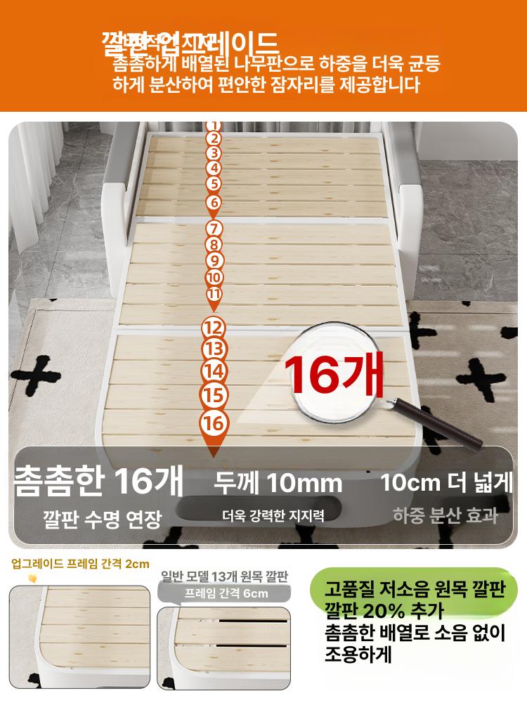접이식 공간활용 간이 이동식 폴딩 베드 병원 캠핑 원룸 1단계 0.82m 7cm 45D 오렌지 - 상세 이미지 4