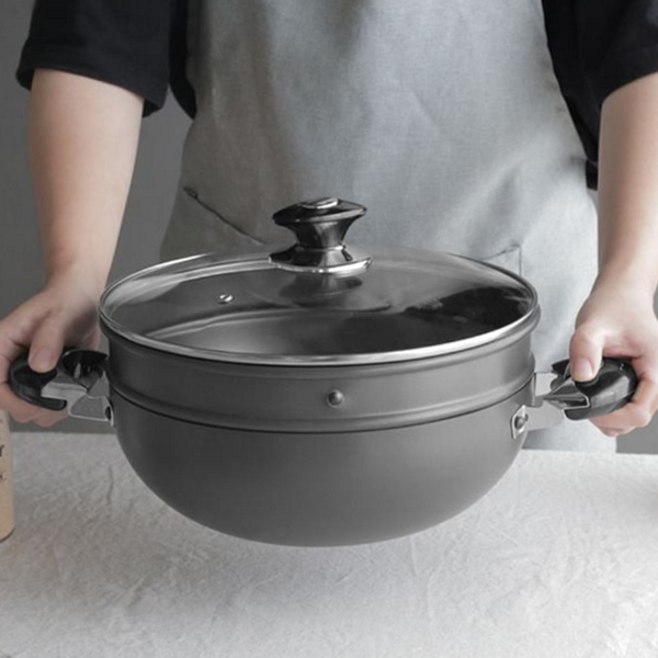 다용도 알루미늄 찜솥 요리용 2단 찜솥 인덕션 가정용 주방용 - 상품 이미지