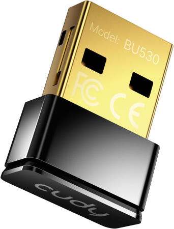 Shenzhen Cudy Technology Co.  Ltd. [해외]PC용 Cudy USB Bluetooth 어댑터 5.3 동글 수신기 플러그 앤 플레이 나노 크기 데스크톱 노트북 프린터용 Windows 11/10/8.1/7 지원
