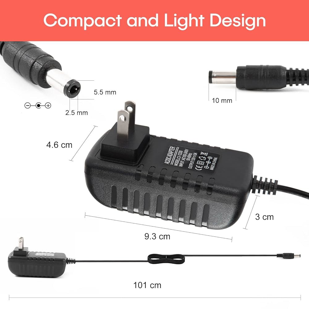 HZHFCB 12V 3A 36W 전원 DC 공급 커넥터 컨버터 100~240V 5.5mm 라이트 LED 어댑터 라우터(12V3A) 3Amp 스트립 2.5mm x 보안 카메라 장치 - 상세 이미지 2