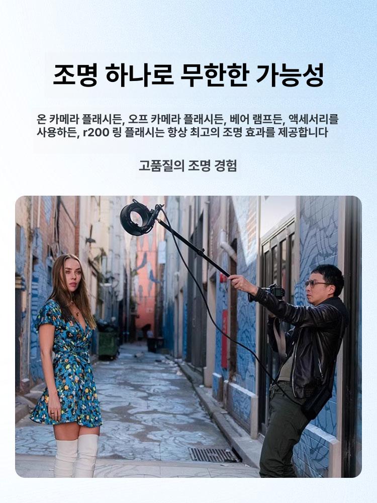 헤드 확장 사진용 벌집 나선형 링플래시 매크로 링라이트 R200 링 라이트 공식 표준 - 상세 이미지 5