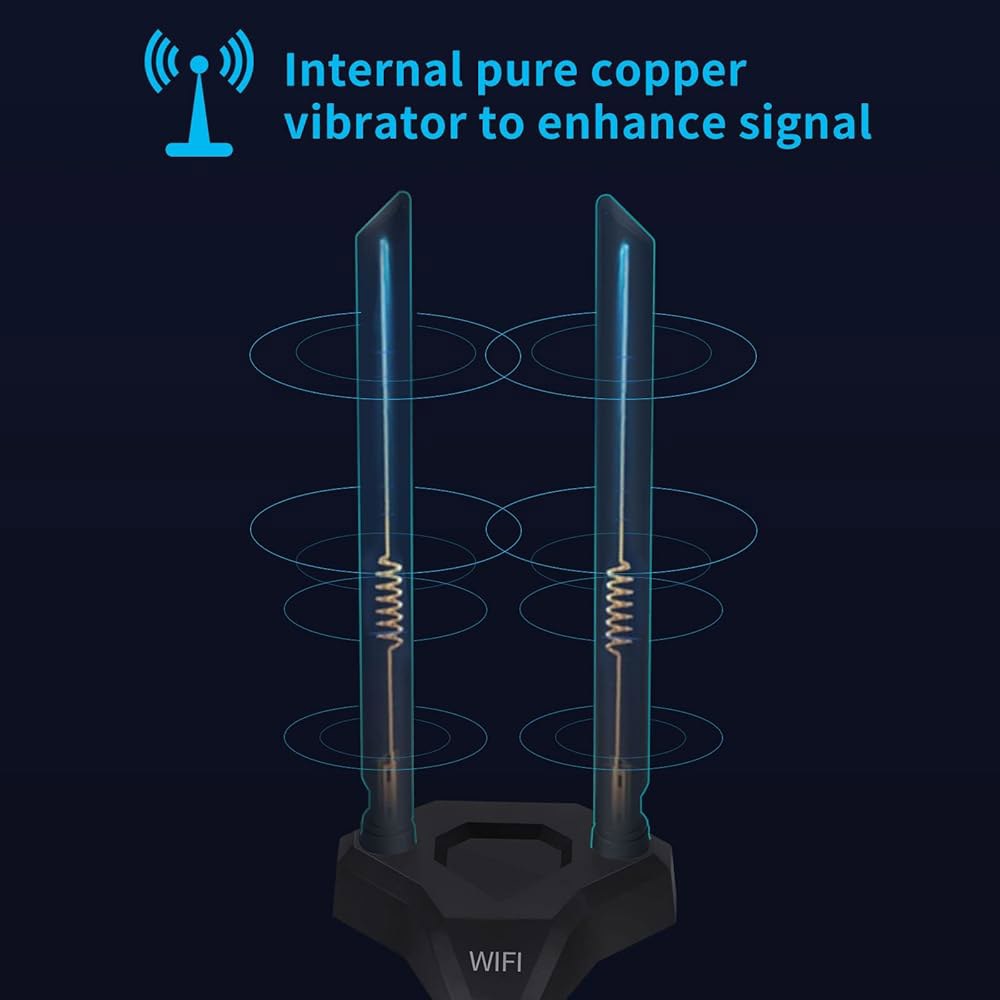 Nelawya 듀얼 밴드 Wi-Fi 안테나 라우터 어댑터 카드 WLAN 2.4GHz RP-SMA 실내 5GHz 무선 PCI 마그네틱 보안 8dBi Dlink와 베이스 호환 블루투스 - 상세 이미지 3