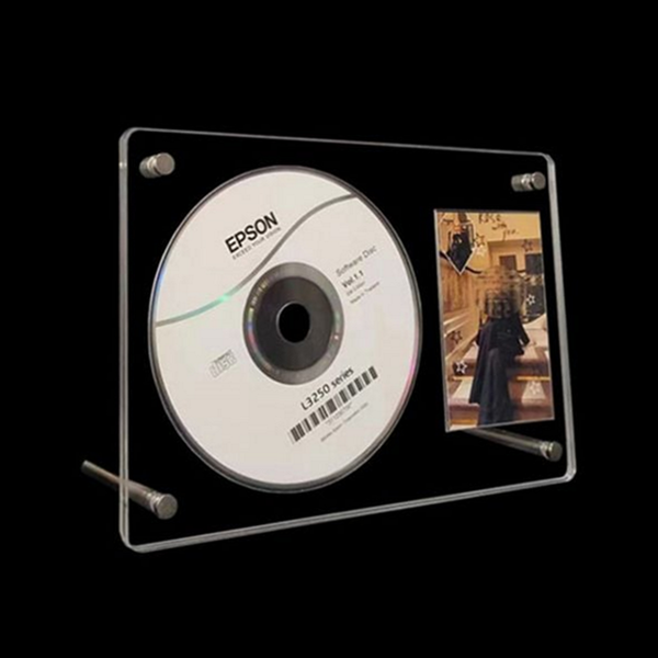 투명 아크릴 cd 거치대 스탠드 cd 진열대 수납함 홀더 - 상품 이미지