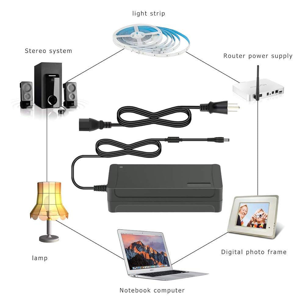 SUPERNIGHT AC - DC 컨버터 LED x 3암페어 5.5mm 스트립 전원 장치 라우터 100-240V 2.1mm 24V 조명 24볼트 공급 CCTV 플러그 카메라용 포함 - 상세 이미지 3