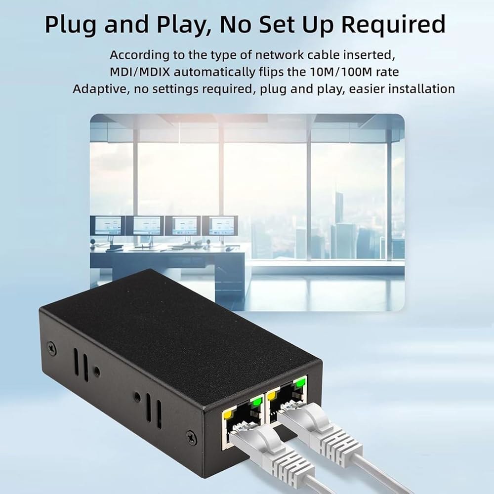 3포트 POE 리피터, 10/100Mbps 1 익스텐더, IP 폰용 준수, in VoIP 시스템 추가 100m(328피트) Out 전송 2 데이터 보안 및 확장, 전원 카메라 AP - 상세 이미지 3