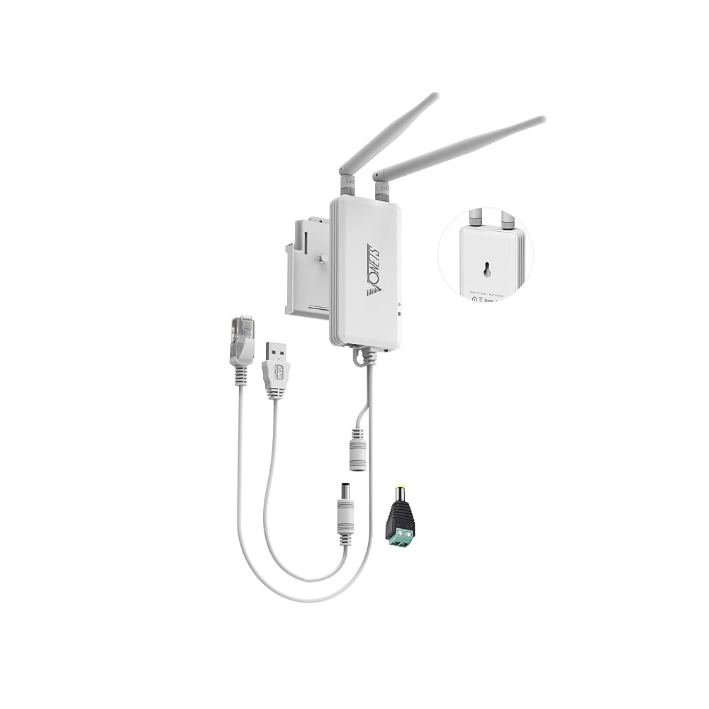 VONETS 산업용 2.4GHz Wi-Fi 브릿지 확장기/신호 핫스팟 포트 이더넷 부스터, 증폭기/미니 PLC, 라우터/Wi-Fi PS3, 카메라, 2개 IP 전원, RJ45 장치 - 상품 이미지