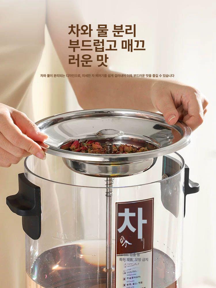 내열 유리 약탕기 차주전자 티메이커 차우리는 대형 헬시 10L 1세대 차분리 1L 이상 - 상세 이미지 4