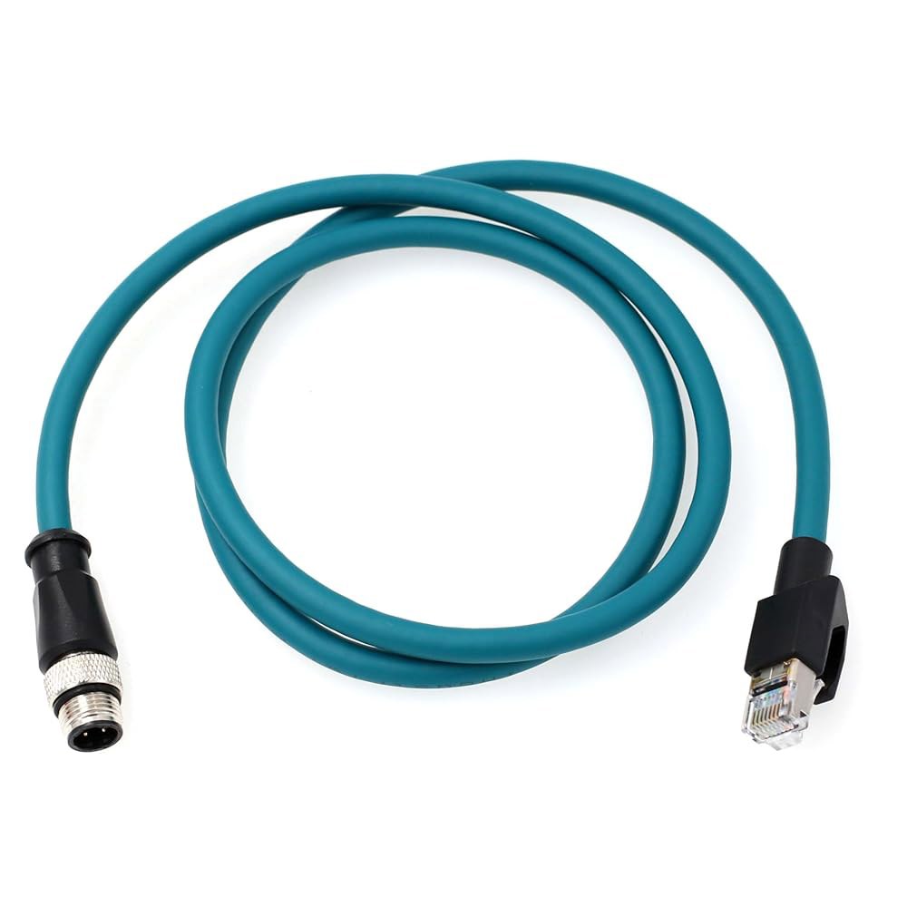 4핀 D-코드 RJ45 차폐 케이블, 네트워크 LED Profinet CCTV (1m) 센서 전원 제어 레일 1m - 상세 이미지 2