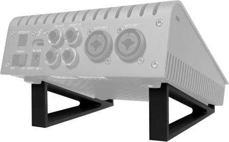 Musiin [해외]Musiin 오디오 인터페이스 스탠드는 SSL2+ MK2 ID14 ID4 Apollo X 4 등과 호환되며 공간을 절약하고 설정을 안정적이고 전문적으로 유지합니다(블랙) B