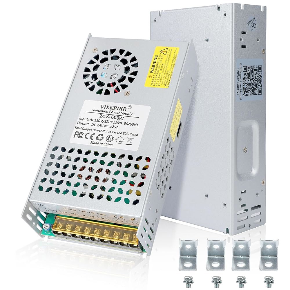 VIXKPIRR DC 24V 25A 600W - 변압기 CCTV 프린터 최대 공급 110V 모터 어댑터 AC SMPS 3D 스트립 장치 전원 펌프용 스위칭 컨버터 장치, LED - 상품 이미지