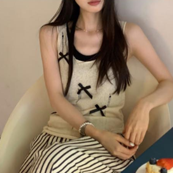 루즈핏 여성 상하의 세트 데일리 여성 나시 와이드 팬츠 여름 - 상품 이미지