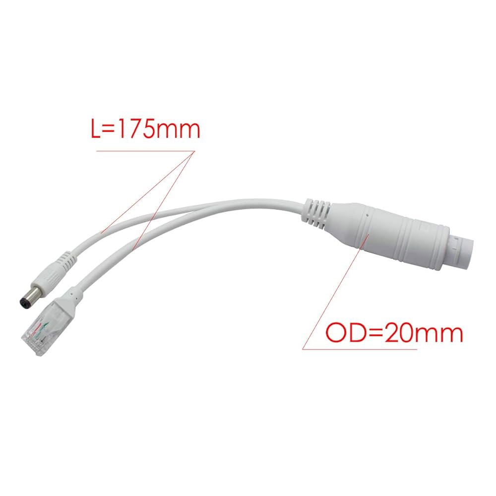 4팩 액티브 48V ~ 12V IP 카메라 PoE 802.3af AP 휴대폰 스플리터 준수 Voip 화이트 10/100Mbps, 방수 어댑터, 등용, IEEE - 상세 이미지 2