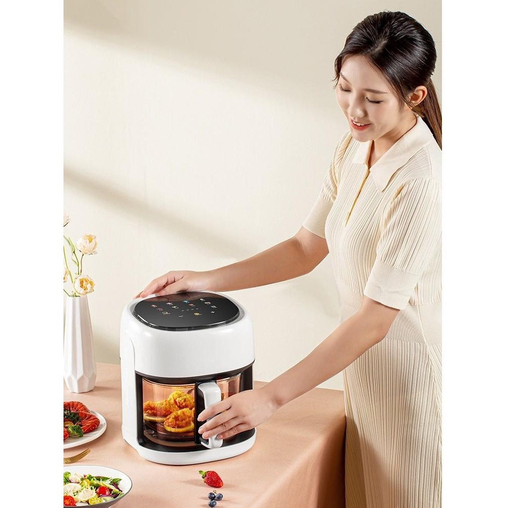 글라스 투명 바스켓 다기능 내열 컨벡션 가정용 대형 아보카도그린 국가표준중국본토용 - 상세 이미지 2